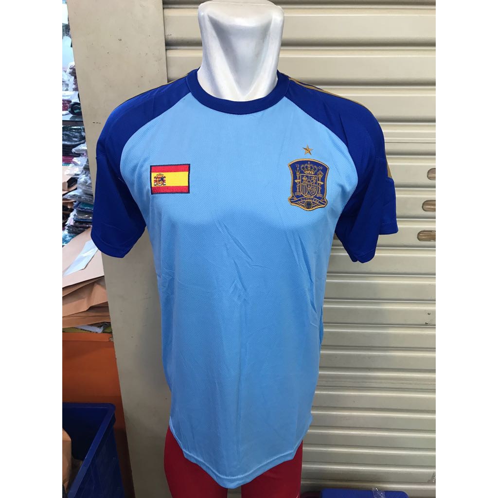 SPANYOL TRAINING BIRU PIALA DUNIA 2018 GRADE TAI HEF Baju Bola Jersey Bola TA