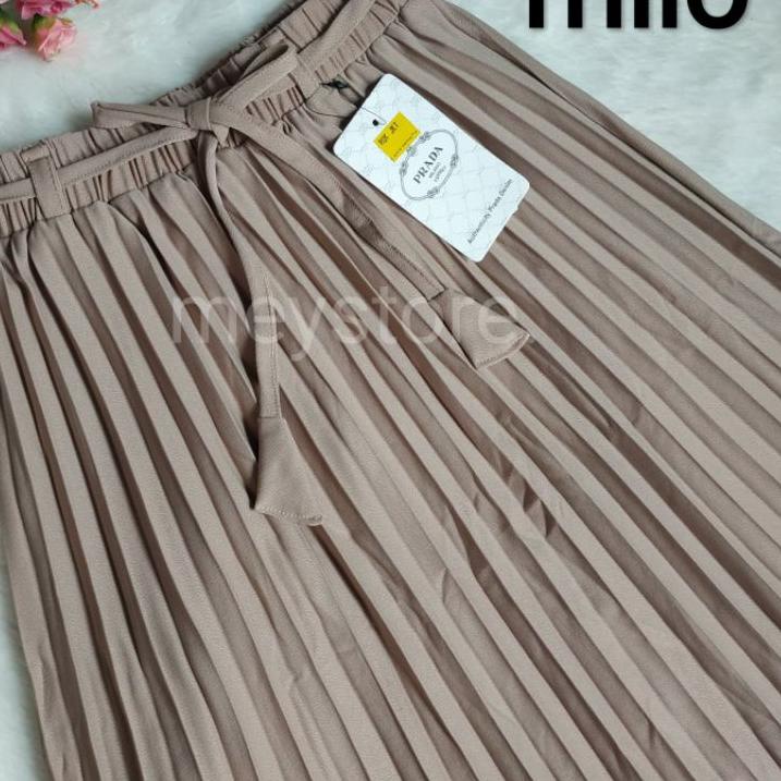 Terbagus.. Rok Plisket Prada  import premium bahan tebal bisa cod