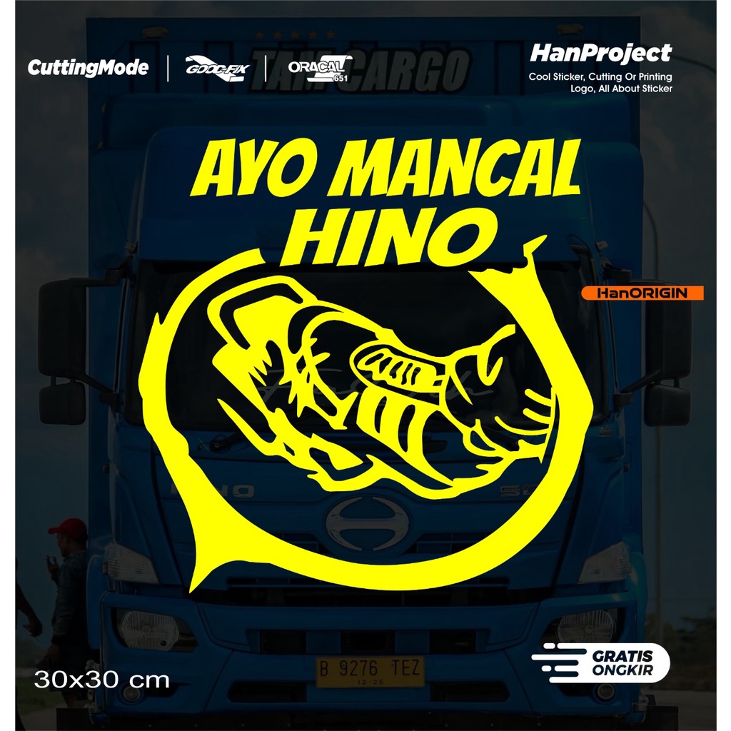 STICKER CUTTING MOBIL TRUK HINO REFLECTIVE