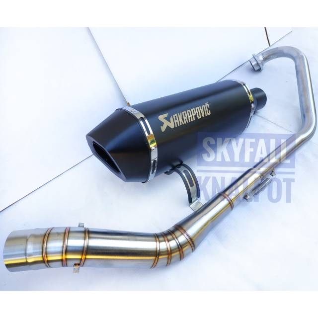 Knalpot Racing AKRAPOVIC VIXION R15 MT15 XSR 155 TIGER SCORPIO FU SONIC GSX CBR 150 CB 150 MX