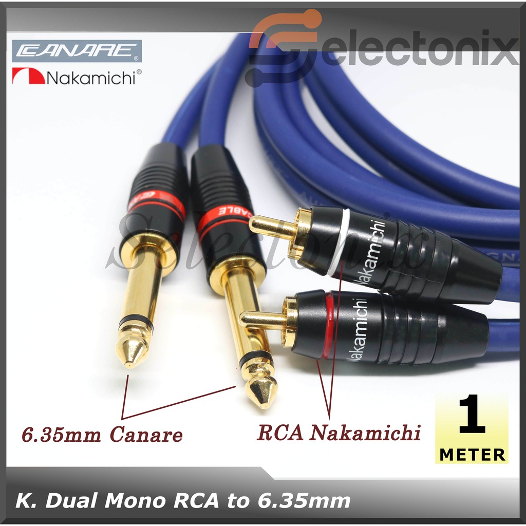 Kabel Dual Mono RCA to AKAI / 6.35mm [1m]