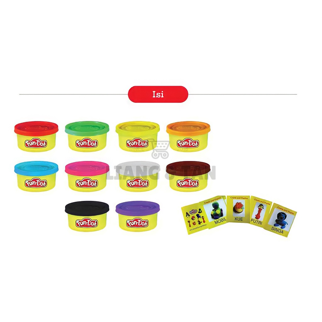 ( BISA COD ) PROMO Mainan Anak Fun Doh Lilin Isi 10 Pick &amp; Play Dough Refill / Mainan Edukasi Anak SNI