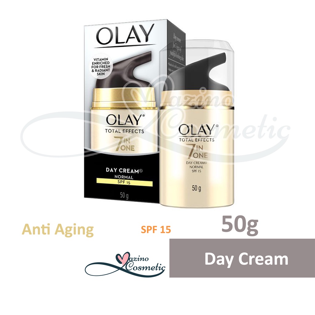 Olay Anti Aging Total Effects 7 in 1 50g | Day Cream Normal SPF | Normal | Night | Gentle | Gentle SPF | BBCreame - Skincare Cream wajah