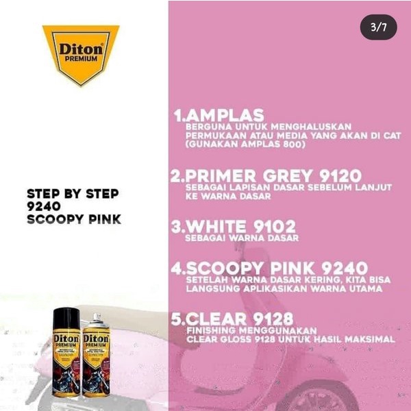 DITON PREMIUM / SCOOPY PINK 9240 / CAT SEMPROT