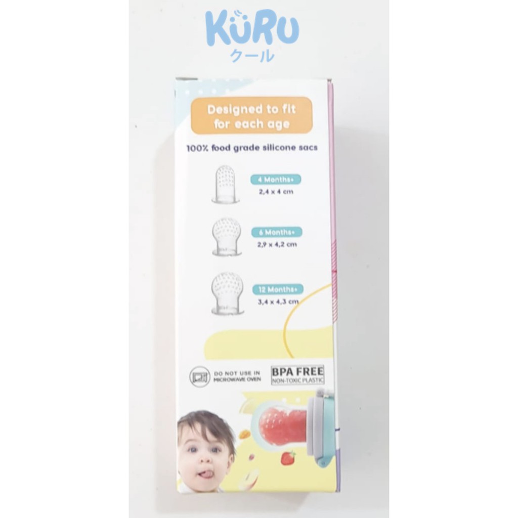 KURU Dot Empeng Bayi | Empeng Buah Sayur Putar | Premium Baby Fruit Teether