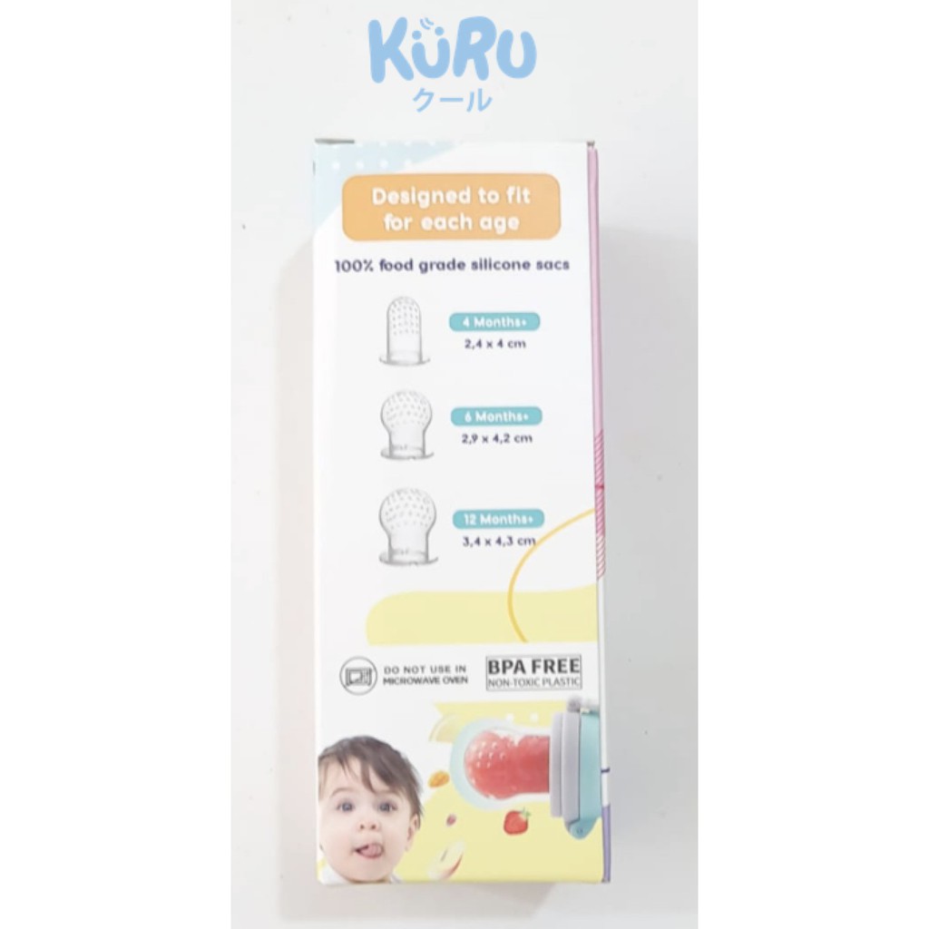 KURU Dot Empeng Bayi | Empeng Buah Sayur Putar | Premium Baby Fruit Teether