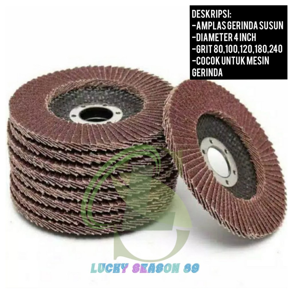 Amplas Susun Flap Disc 4 inch Grit ,80,100,120,150,180,240