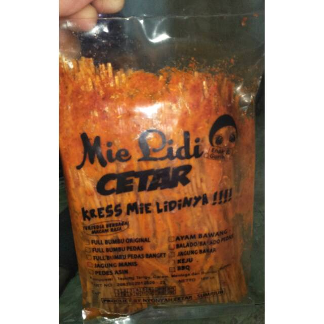 

Milidi Cetar aneka rasa 150 gr / mie lidi jaman now / mie lidi cetar badai