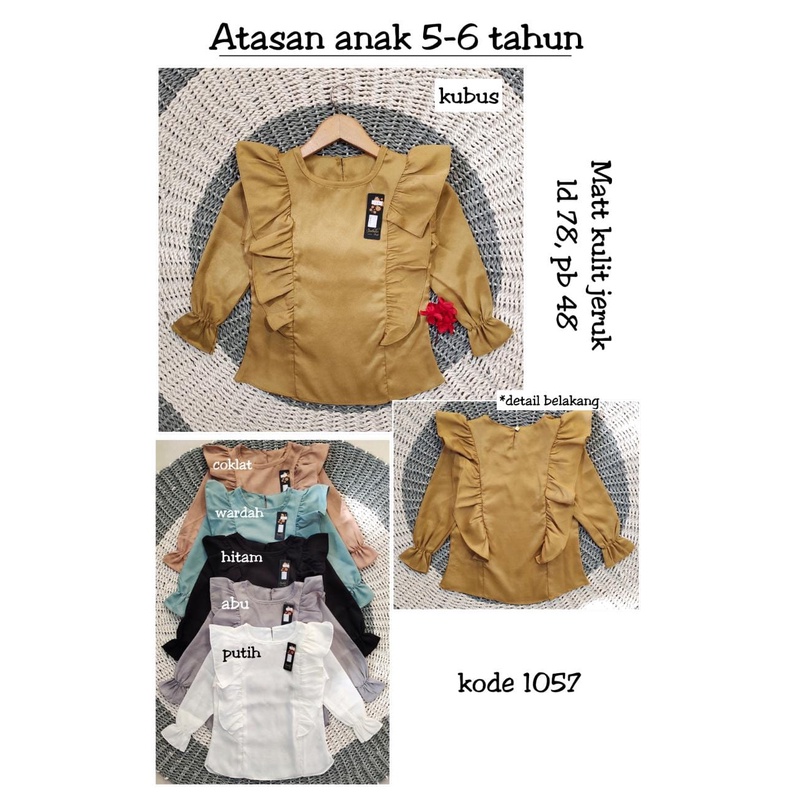 Blus anak atasan blouse anak perempuan usia 5-7 tahun