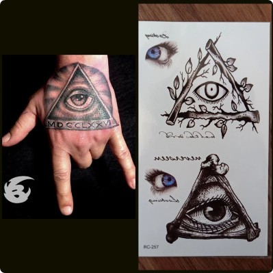 RC-257 TATO TEMPORER / Temporary Tatoo sticker iluminati mata devil