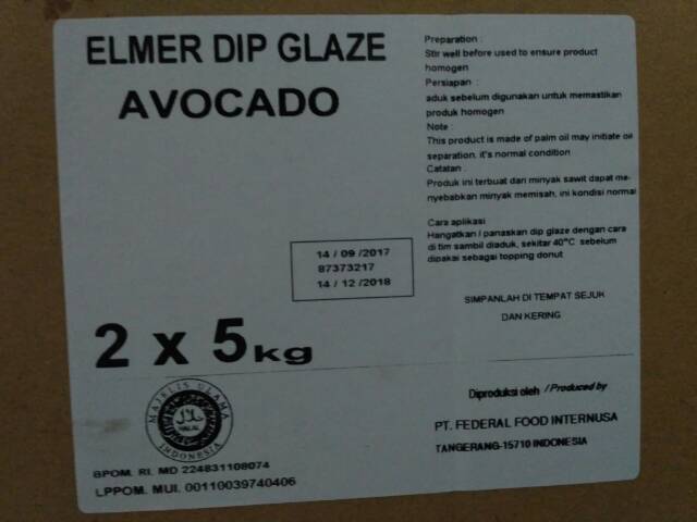 Dip glaze avocado