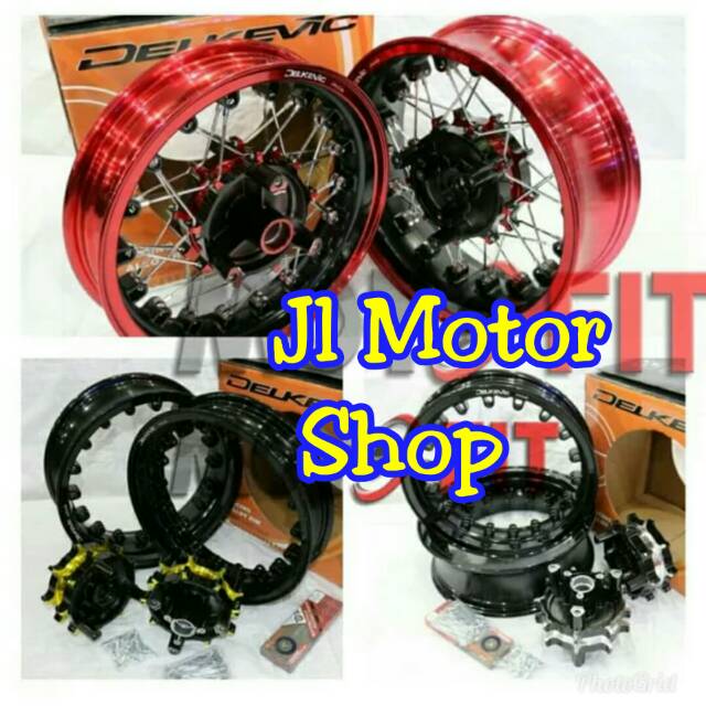 Sepaket Velg Delkevic tromol Nui Yamaha NMAX N-MAX OLD - Paketan Velg Jari Jari Delkevic NMAX N-MAX OLD