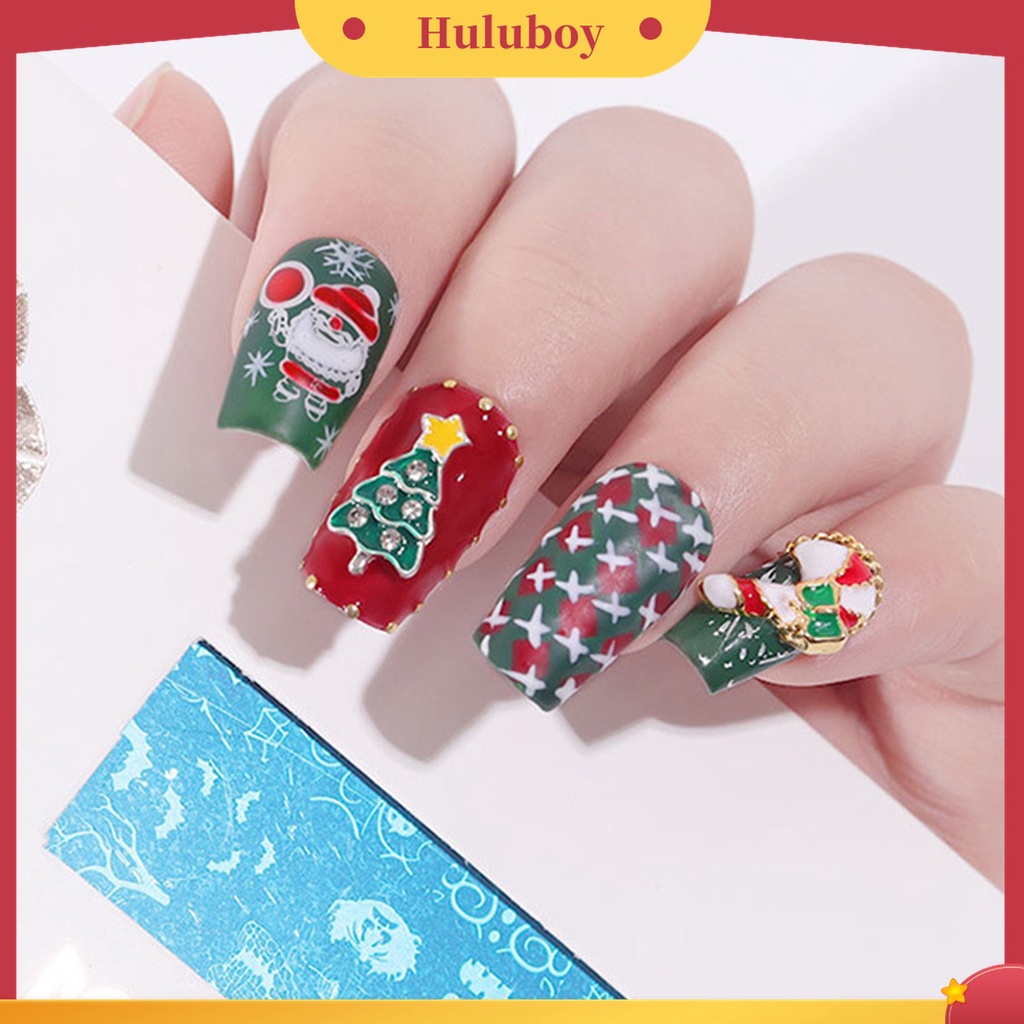 Huluboy Huluboy♡ Plat Stempel / Cap Kuku Motif Natal / Snowflake / Snowman