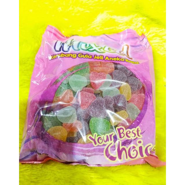 

Permen gummy Candy jelly kembang gula Malaysia kemasan 1kg mix fruitt