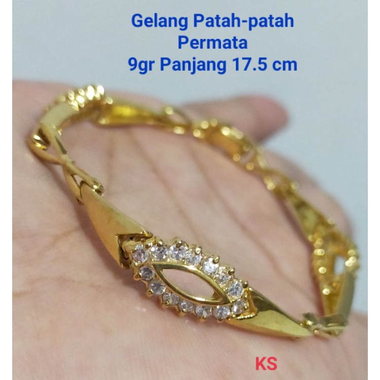 Gelang Permata Perak 925 Lapis Emas 24 K