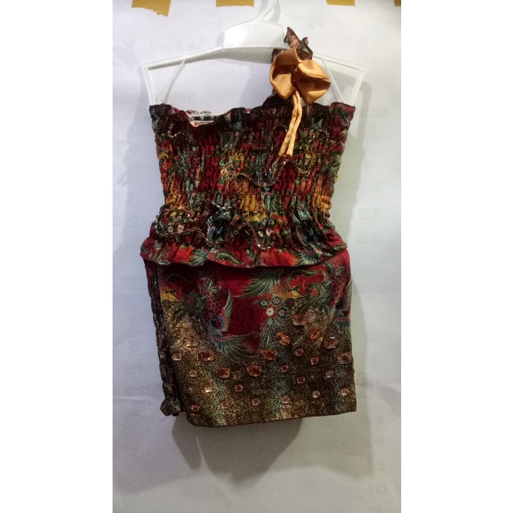 [bekas] DRESS GAUN FASHION SHOW ANAK TK WARNA HIJAU TUA