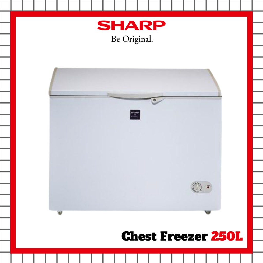 CHEST FREEZER 250 LITER SHARP FRV-300 - White