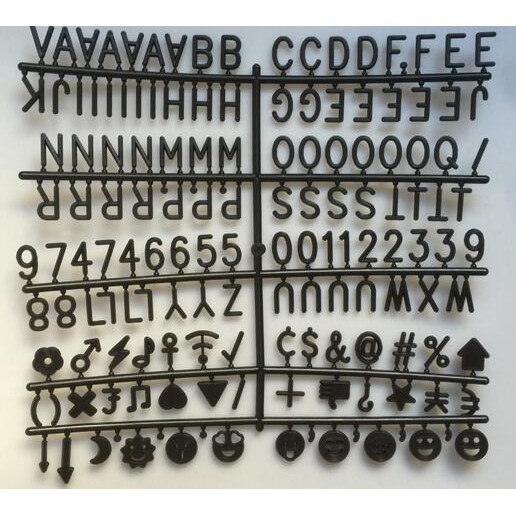 Letter Board - Papan Nama Bayi - Felt Letter Board - Papan Tulis Custom - Letter Board Kekinian SmileGirl 25x25-huruf hitam