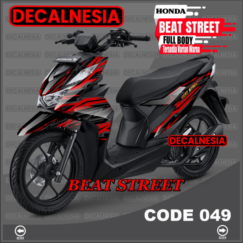 Decal Beat Street New 2021 2022 2023 Full Body Sticker Motor Racing Stiker Variasi Aksesoris C49