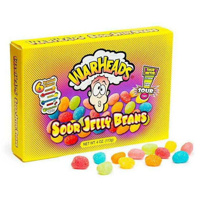 

WARHEADS SOUR JELLY BEANS SOUR CANDY MIX FLAVOR PERMEN JELI IMPORT USA