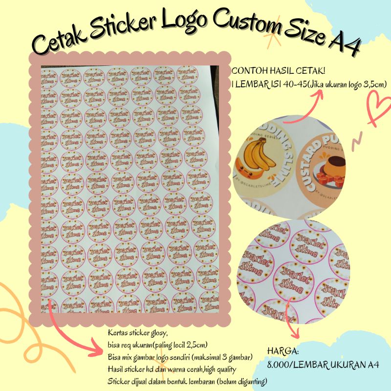 

Cetak Sticker Custom ukuran a4