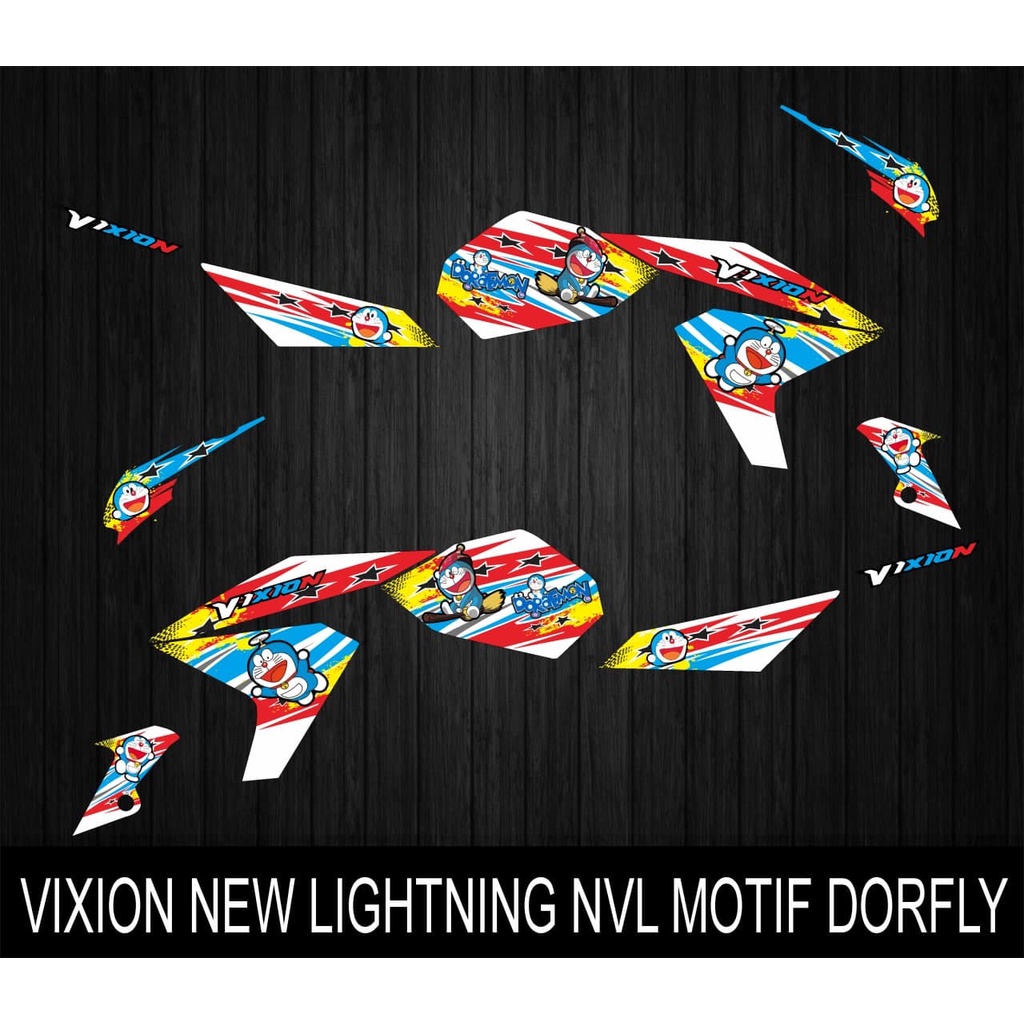 stiker striping variasi les body yamaha vixion new nvl