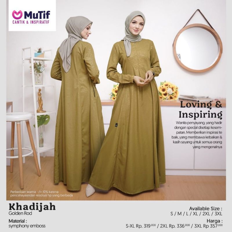 Gamis Mutif Khadijah Terbaru