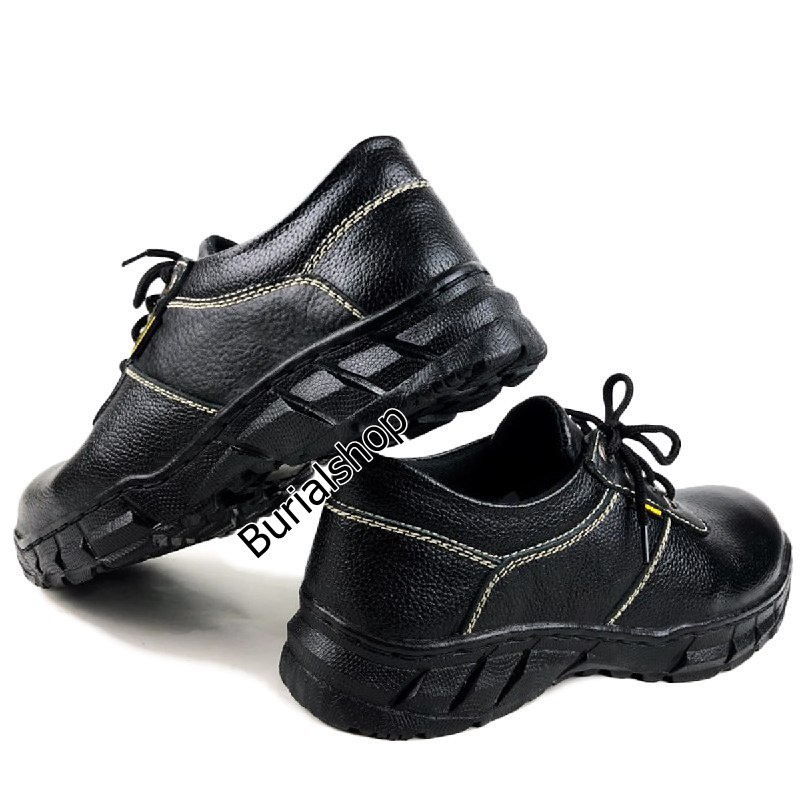 Sepatu Safety Original Pria Tali Sefty Shoes Kulit Asli Spatu Safty Septy Cowok Ujung Besi Septi Sevenpoint Proyek Lapangan Industry Ujung Besi BS