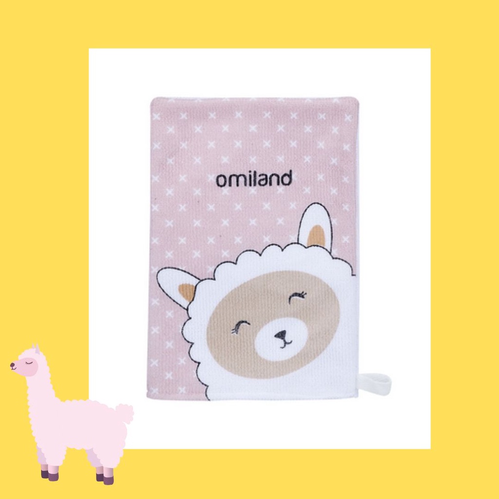 Omiland Washlap Kotak  Motif Alpaca OTW1003