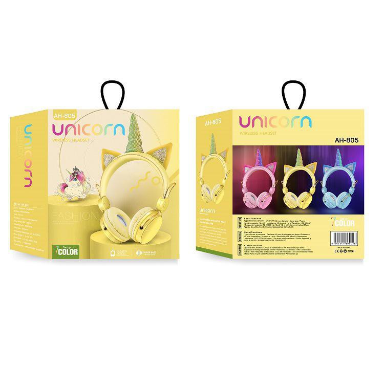 Headphone Bluetooth Unicorn AH-805 Kids Cute