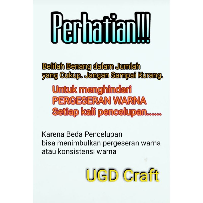 (Part 2) Benang Rajut Poly Indo / Polyindo / Poli Indo / Poli Kilap Polos 100gram