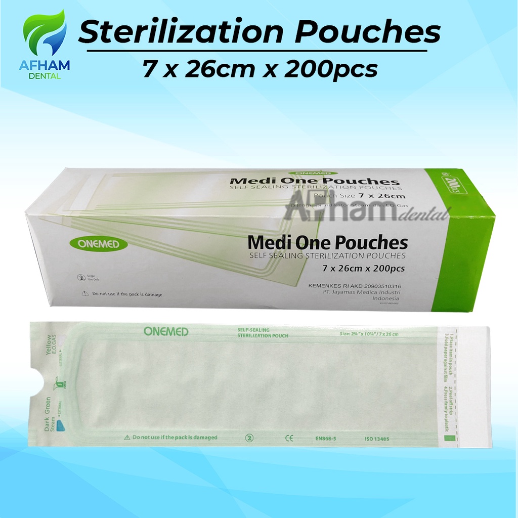 Jual DENTAL MEDI ONE POUCHES STERIL / MEDIPOUCH / STERILIZATION POUCH