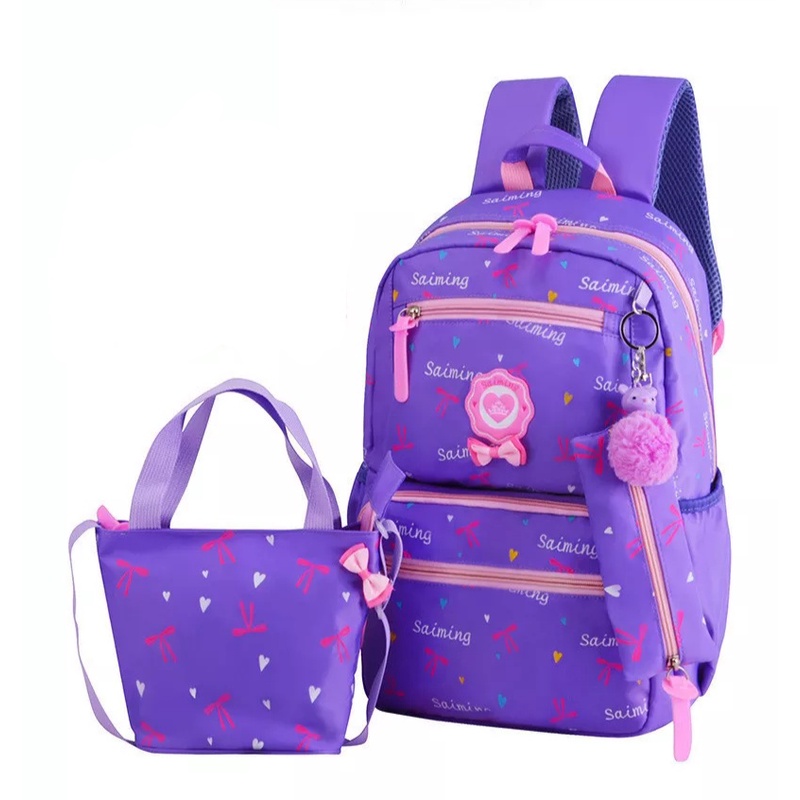 Tas Ransel Sekolah Anak Perempuan TK SD SMP Motif Saiming Lucu qren