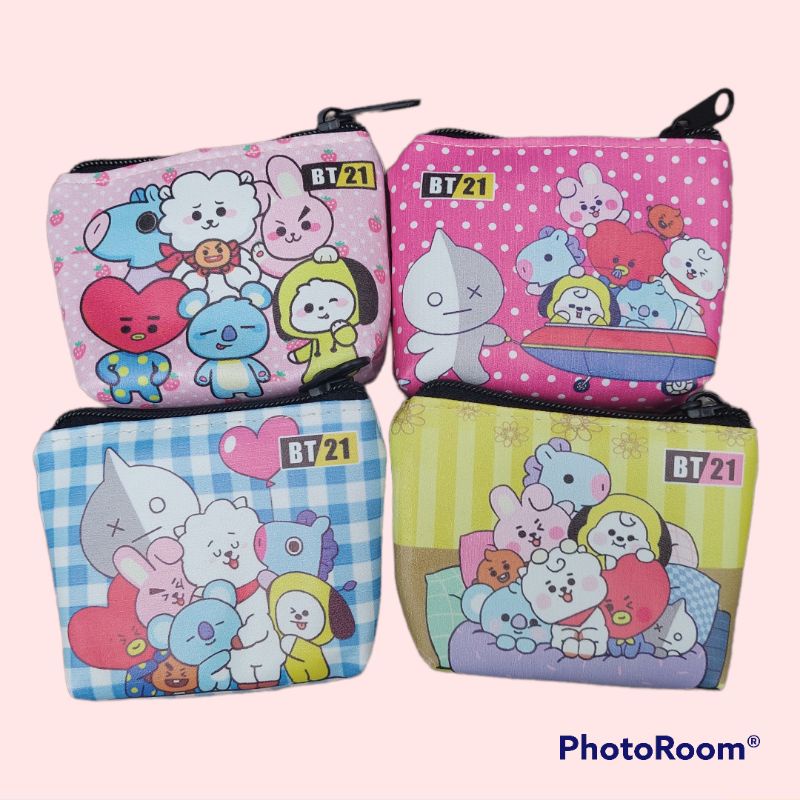 Dompet Koin Mini BT21 Kartun Print / Pouch Kecil