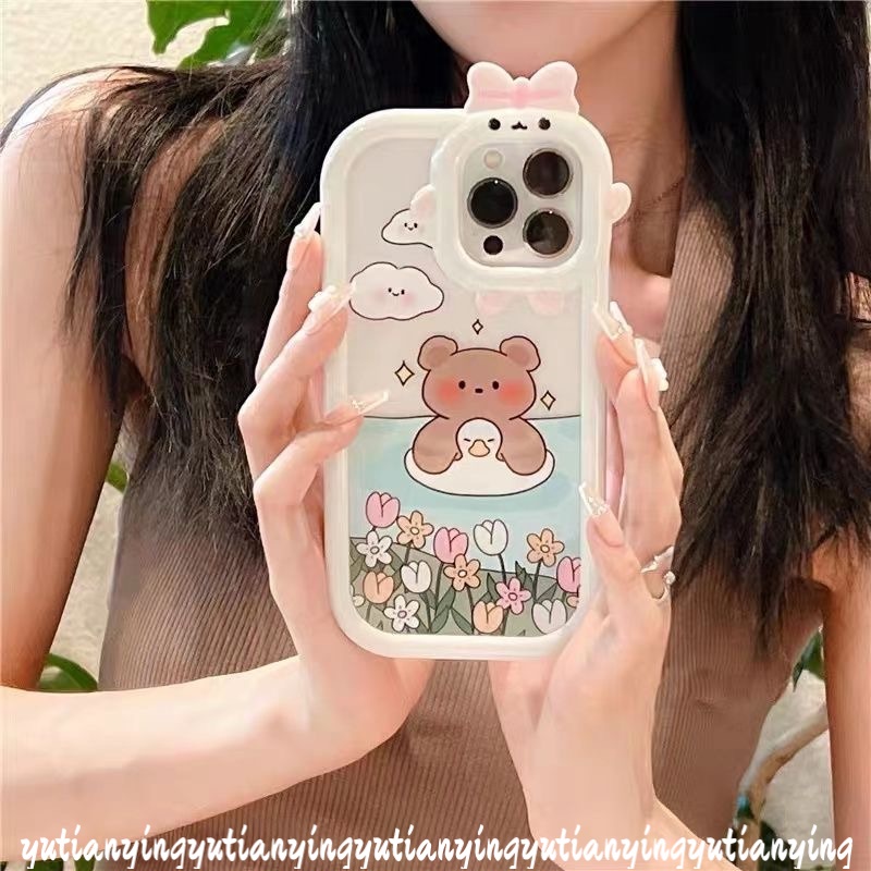 Case Desain Kartun Monster Beruang 3D Untuk VIVO Y35 Y22 Y15A Y15 Y12 Y12i Y21A Y21 Y21s Y11 Y15s Y20 Y21T Y11s Y12A Y01 Y50 Y33s Y30 Yn33T Y30