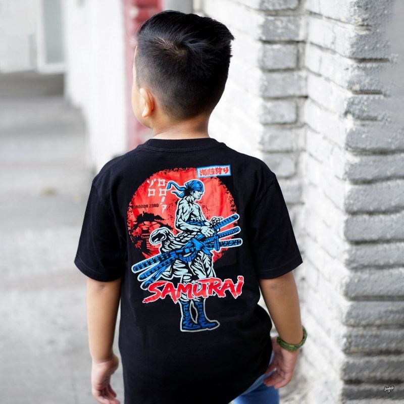 Kaos anak tanggung Samurai jepang abg remaja 5-16 tahun