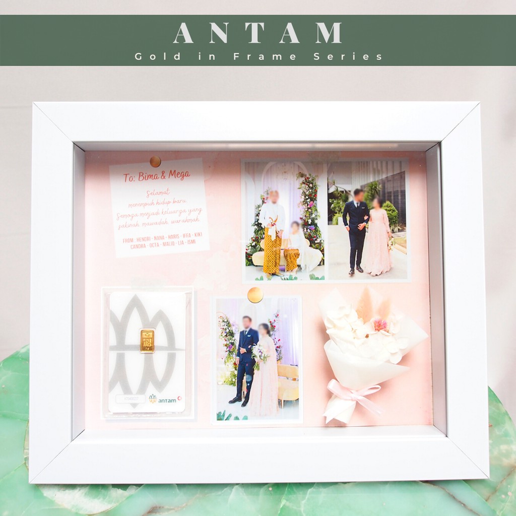 

[Antam Frame Hampers A] Gift Box / Kado Wedding / Nikahan / Birthday / Anniversary / Mahar Seserahan