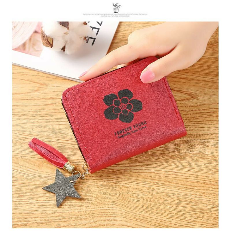 Arifirn D2202 - Dompet Lipat Wanita Motif Bunga