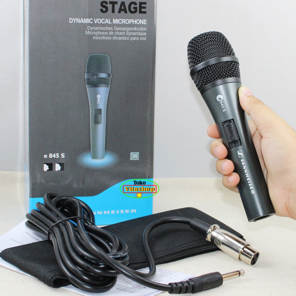 Microphone Kabel Sennheiser E845S Mic Cable Profesional / Mik Vocal