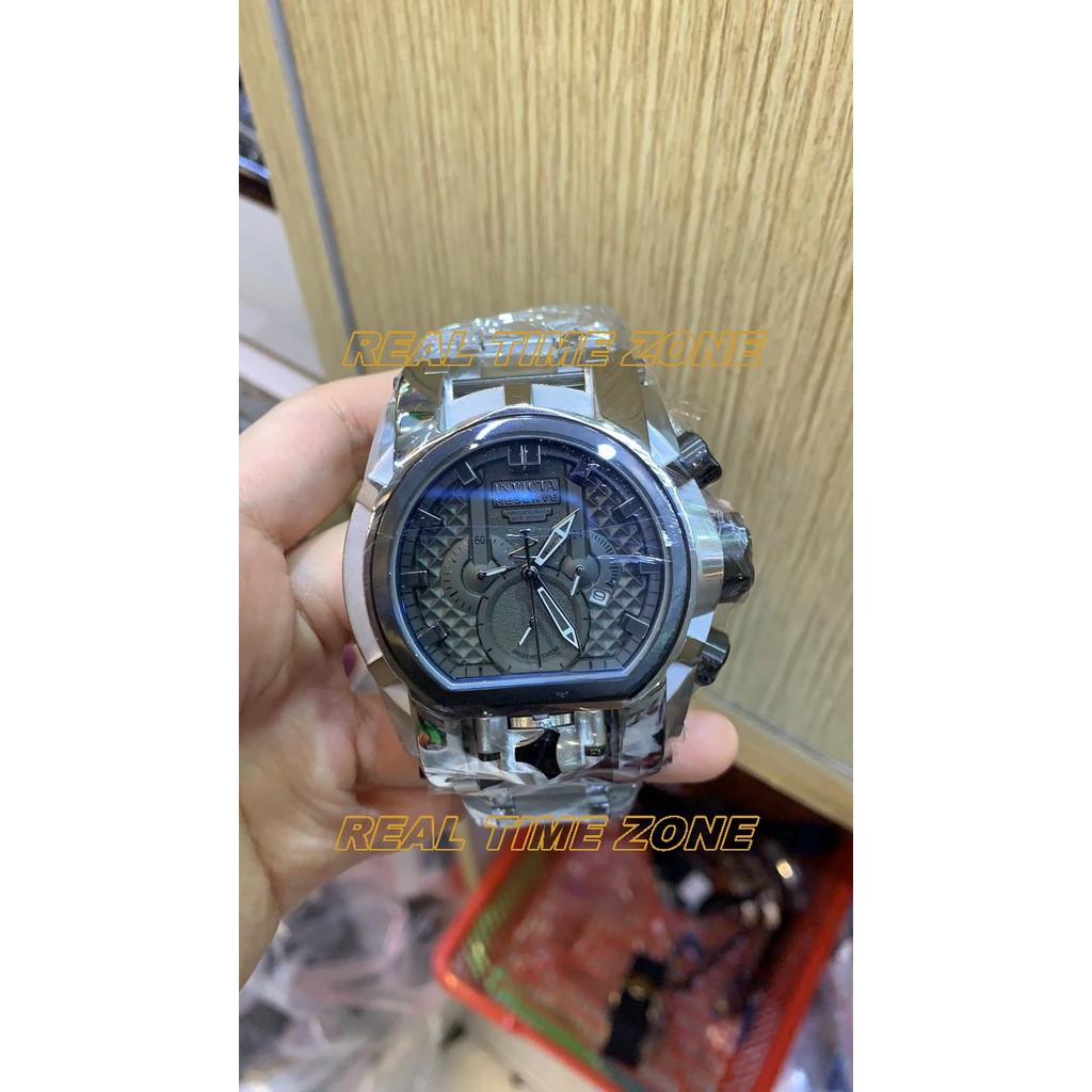 Jam Tangan Besar Invicta Bolt Zeus Silver Black StainlessGaransi 1th
