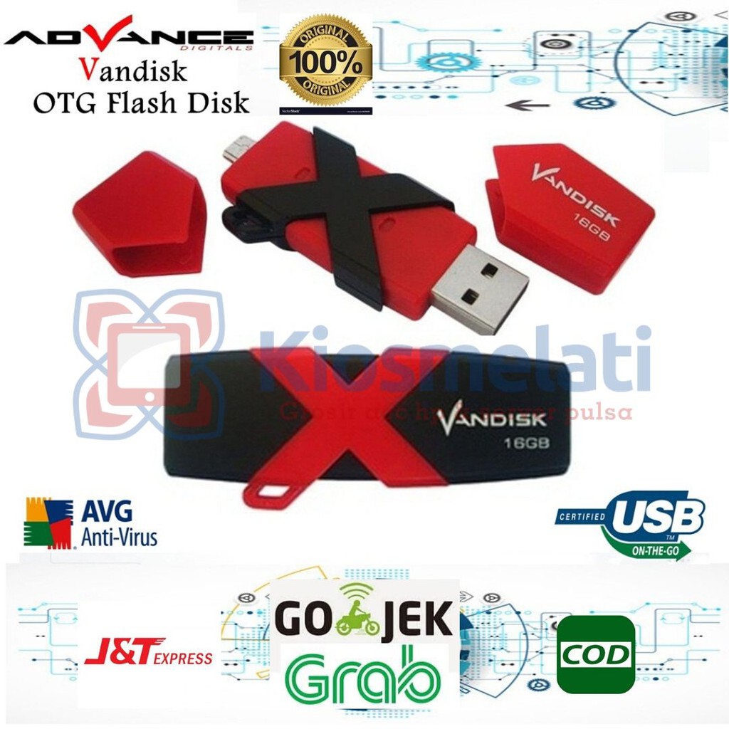 Flashdisk otg 8gb-Flashdisk otg16gb  Vandisk garansi lifetime-flashdisk 8gb-flashdisk 16gb original