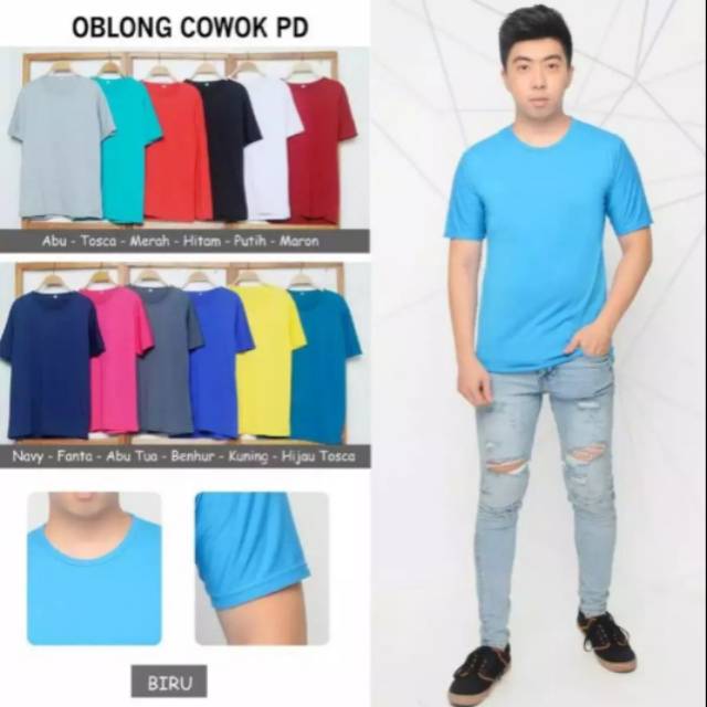 Jual Kaos Polos Pria Oneck Size M L Xl Xxl Shopee Indonesia 6121