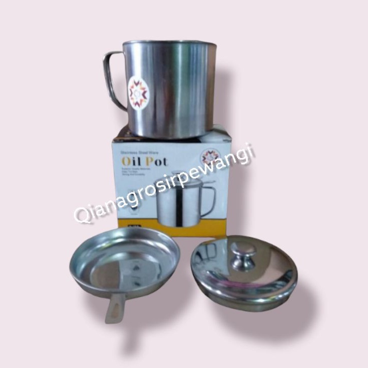 Oil Pot - Saringan Minyak 1.2L - Wadah Minyak Goreng dan Tempat Simpan Minyak
