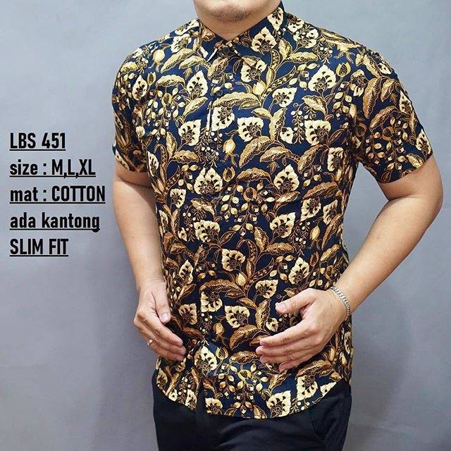 BAJU BATIK PRIA SLIM FIT MODERN DAN KEMEJA SLIMFIT MEWAH LENGAN PENDEK MIX CLOTHING LBS 451