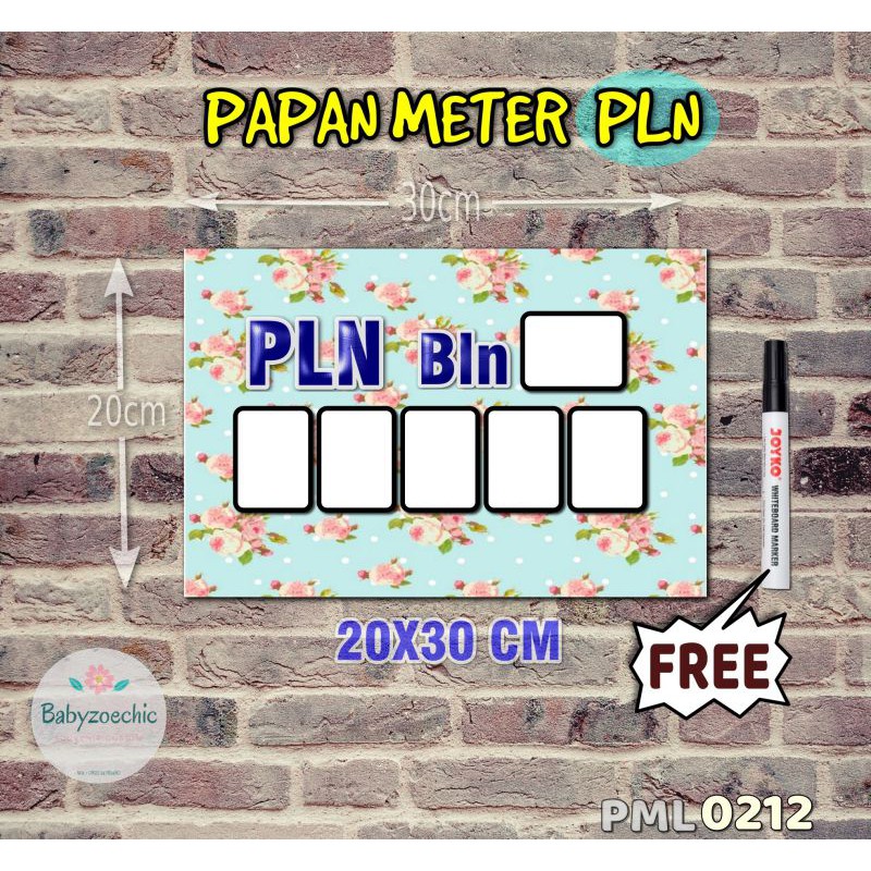 

Zoe Papan Meter Listrik PLN PAM motif Unik - Shabby 12