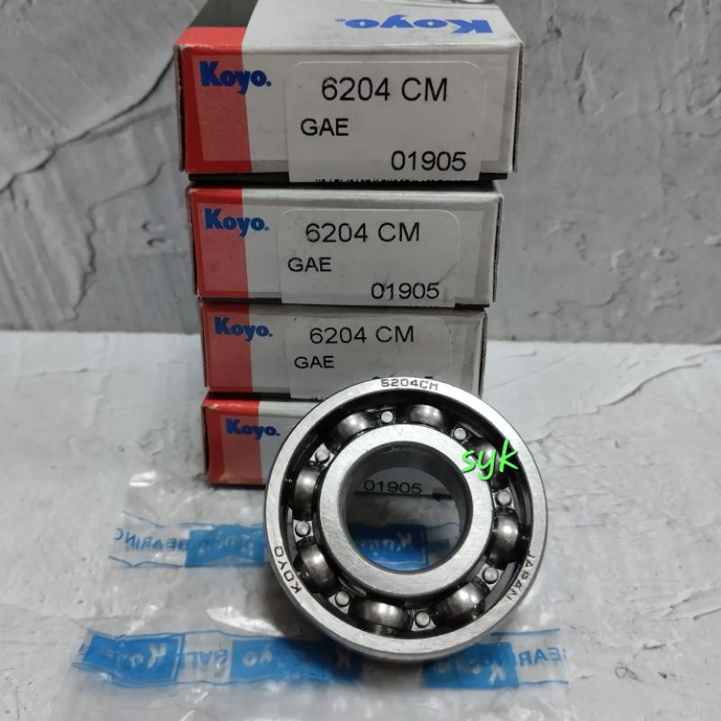 BEARING 6204 CM KOYO TANPA TUTUP