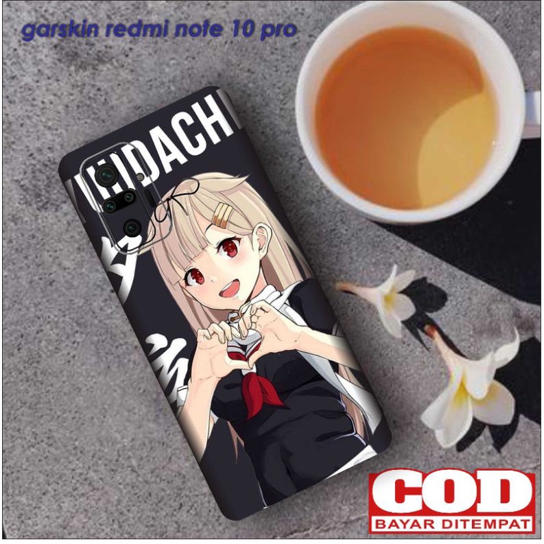 GARSKIN/STIKER tipe Hp Redmi note 10 Pro motif Anime keren bisa Custom gambar maupun tipe Hp Dapet 2