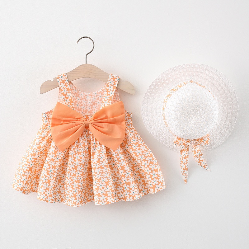 Setelan Dress Anak / Bayi Cewek Motif Floral Material Katun 100% Import Gaun Casual-Motif 9