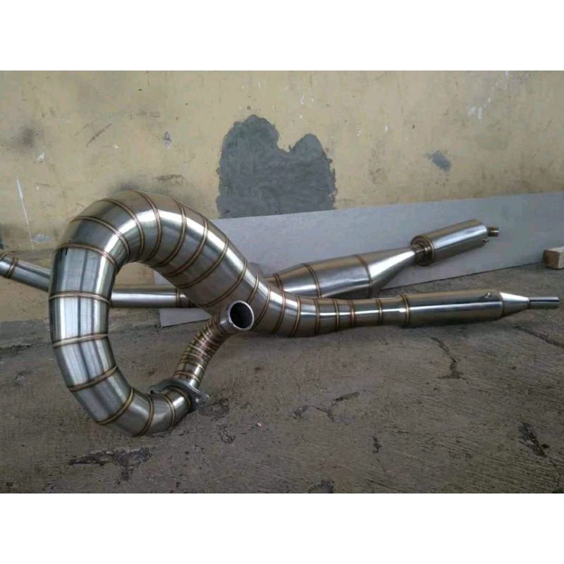 KNALPOT RX KING UDANG FULL STAINLESS SUARA GARING KEMRINCING