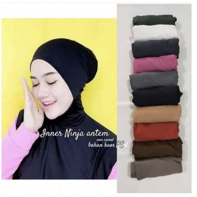 READY GROSIR 10PCS Inner Ninja Antem Kaos GROSIR KERUDUNG TANAH ABANG MURAH JILBAB HIJAB